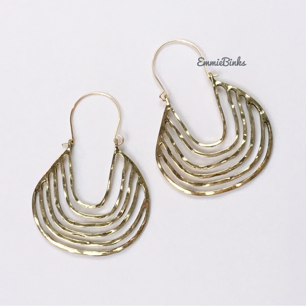 ✨(3for$38) New Torrid Multi Line Wave Hoop Earrings ~ Rainbow Linear Vibes